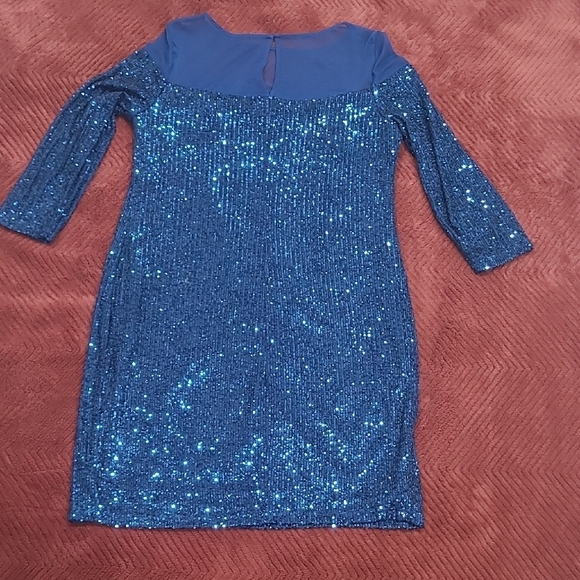 Sparkling Blue Women Dress THE DRESS IS BLUE. - Picture 4 of 5